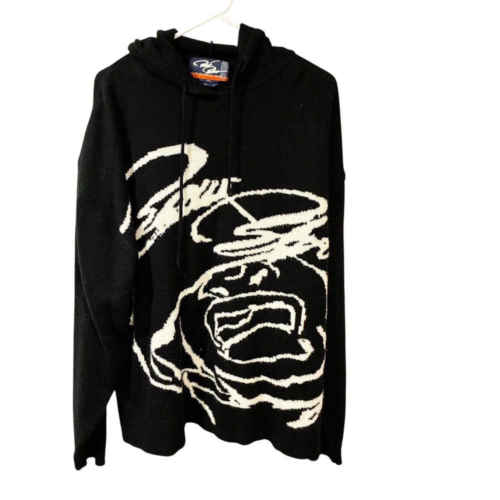 Raw Blue Rugged Wear Vintage Y2K Street Wear Black‎ Mens XXL Pullover Hoodie